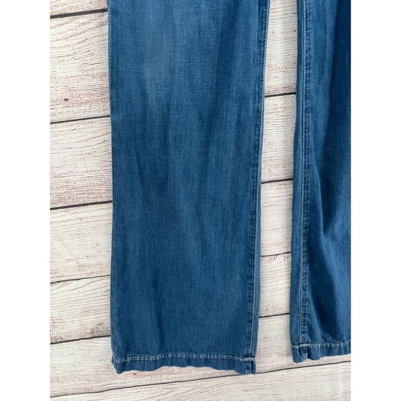 AG Adriano Goldschmied The Carly Pintuck Wide Leg Jeans Womens 24 Blue - Picture 5 of 13